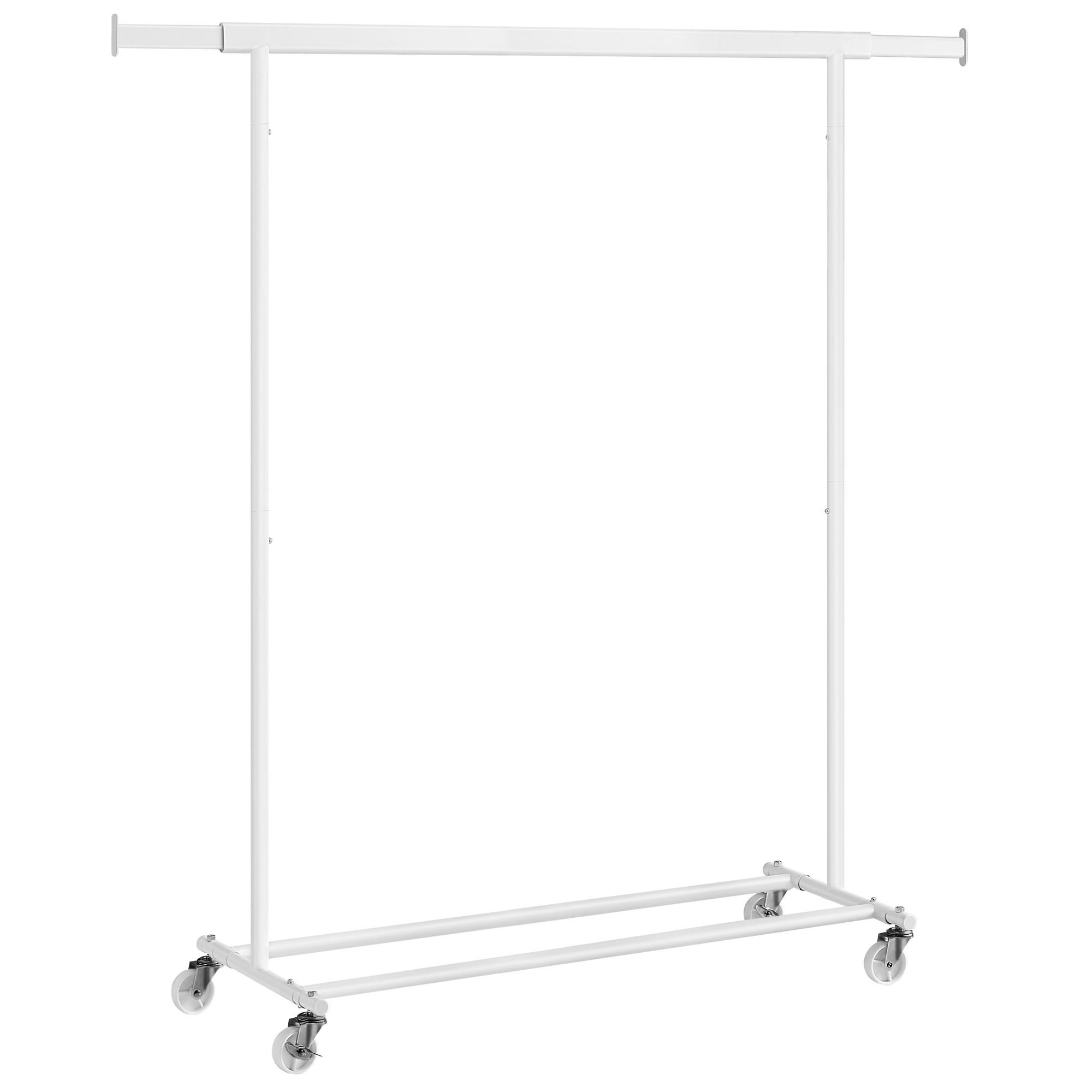 Kleiderwagen Edelstahlfarben B: 45 cm - Edelstahlfarben, Basics, Kunststoff/Metall (45/161/92-132cm)