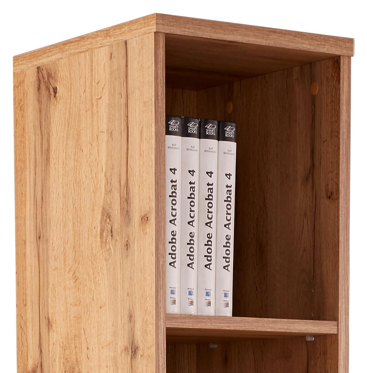 Regal 4-You New B 30 cm, Wotan Eiche Dekor - Eichefarben/Schwarz, MODERN, Holzwerkstoff (30/189,5/34,6cm)