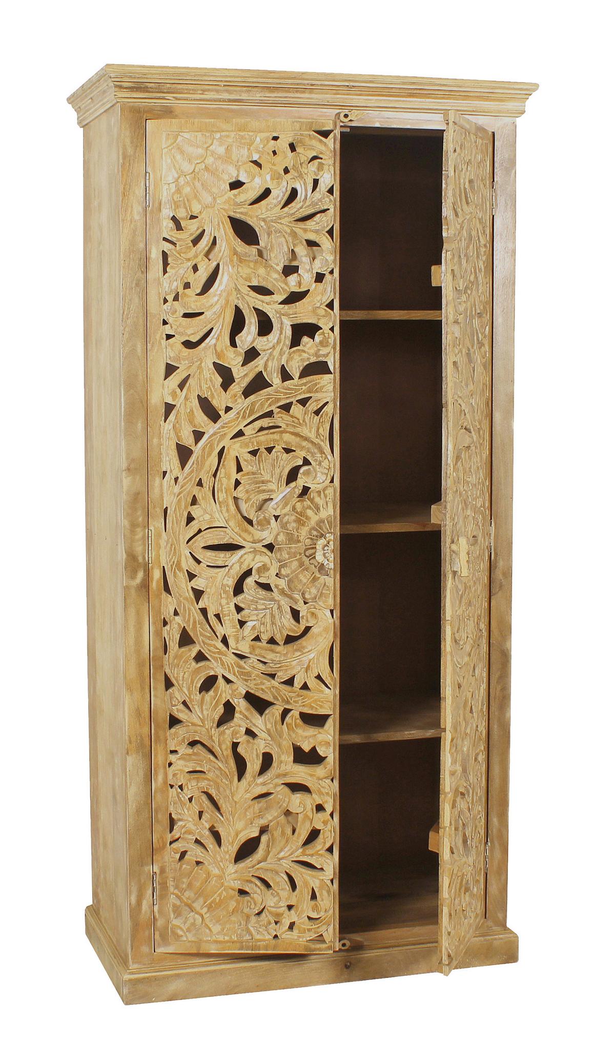 GARDEROBENSCHRANK Naturfarben B: 90cm - Naturfarben, Design, Holz (90/185/45cm) - MID.YOU
