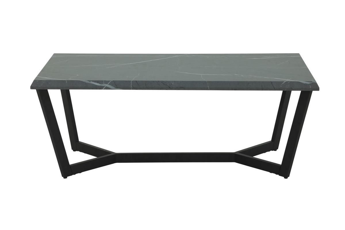 Couchtisch Roland Grau L: 110 Cm - Schwarz/Grau, Design, Holzwerkstoff/Metall (110/60/42cm) - Livetastic