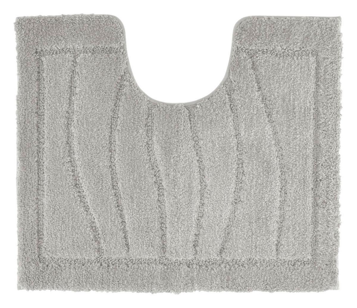 WC-Vorleger mit Ausschnitt Lasse Hellgrau 50x60 Waschbar - Hellgrau, ROMANTIK / LANDHAUS, Textil (50/60cm) - James Wood