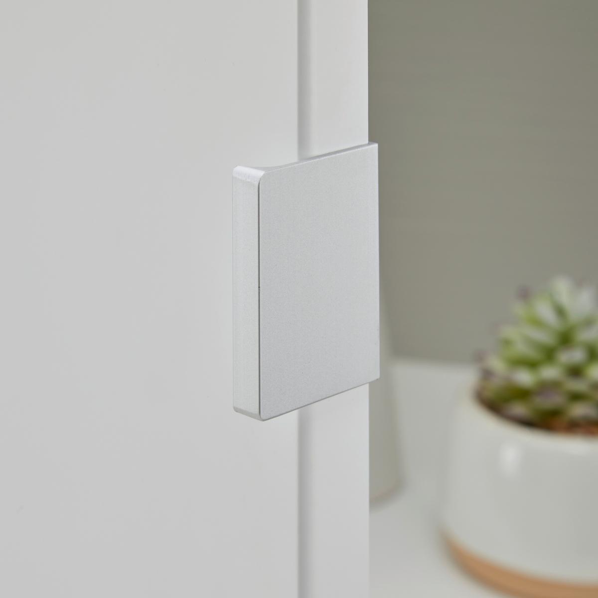 VITRÍNA ALABAMA - bílá/černá, Moderní, kov/kompozitní dřevo (64/198/38cm)