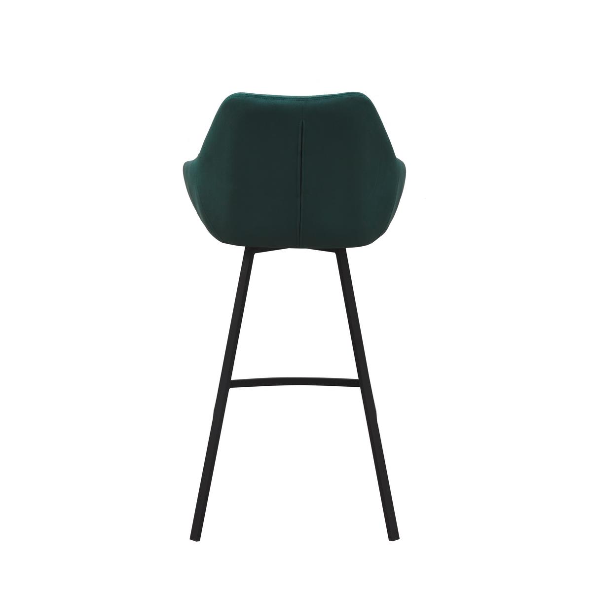 Barhocker-set Casper - Dunkelgrün/Schwarz, Design, Textil (55/109/57cm) - MID.YOU
