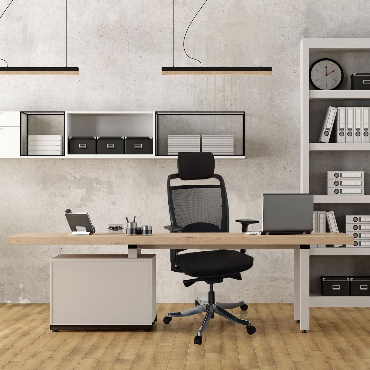 Drehstuhl Ikast I Schwarz - Silberfarben/Schwarz, MODERN, Kunststoff/Textil (68/120/55cm) - MID.YOU