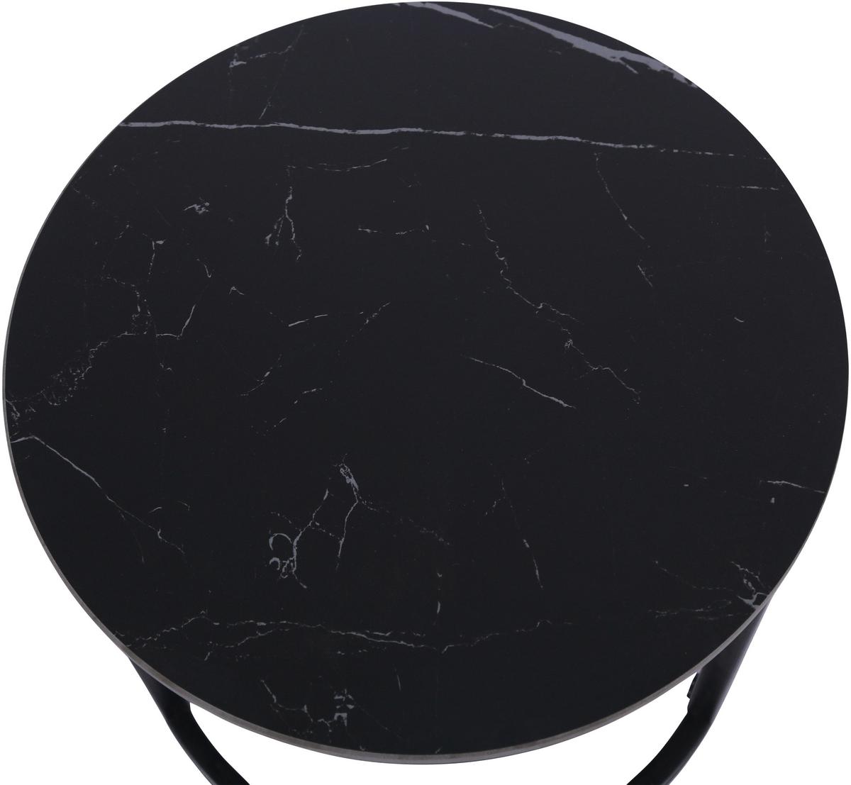 Couchtisch Seoul Keramik Schwarz, B: 75cm - Schwarz, MODERN, Keramik/Metall (75/45/75cm)