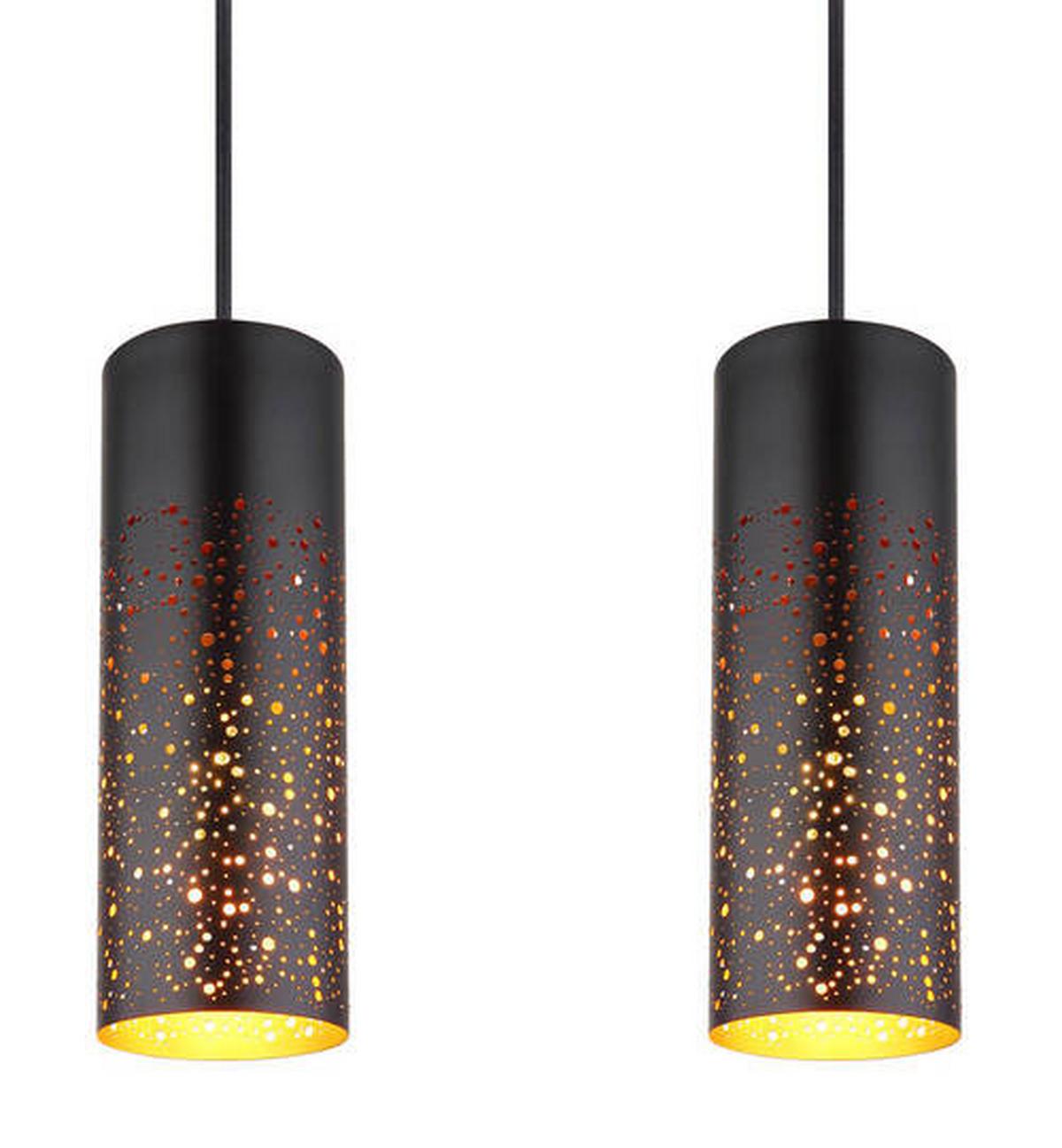 Függőlámpa 21005-4h - fekete/arany, Design, fém (80/10/150cm) - Globo