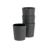 Kaffeebecherset Futuro Schwarz L: 22,5 cm - Schwarz, Basics, Keramik (22,5/22,5/13,5cm) - Creatable