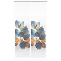 Flächenvorhang Thalin 2er Set - Blau/Weiß, LIFESTYLE, Textil (60/245cm)