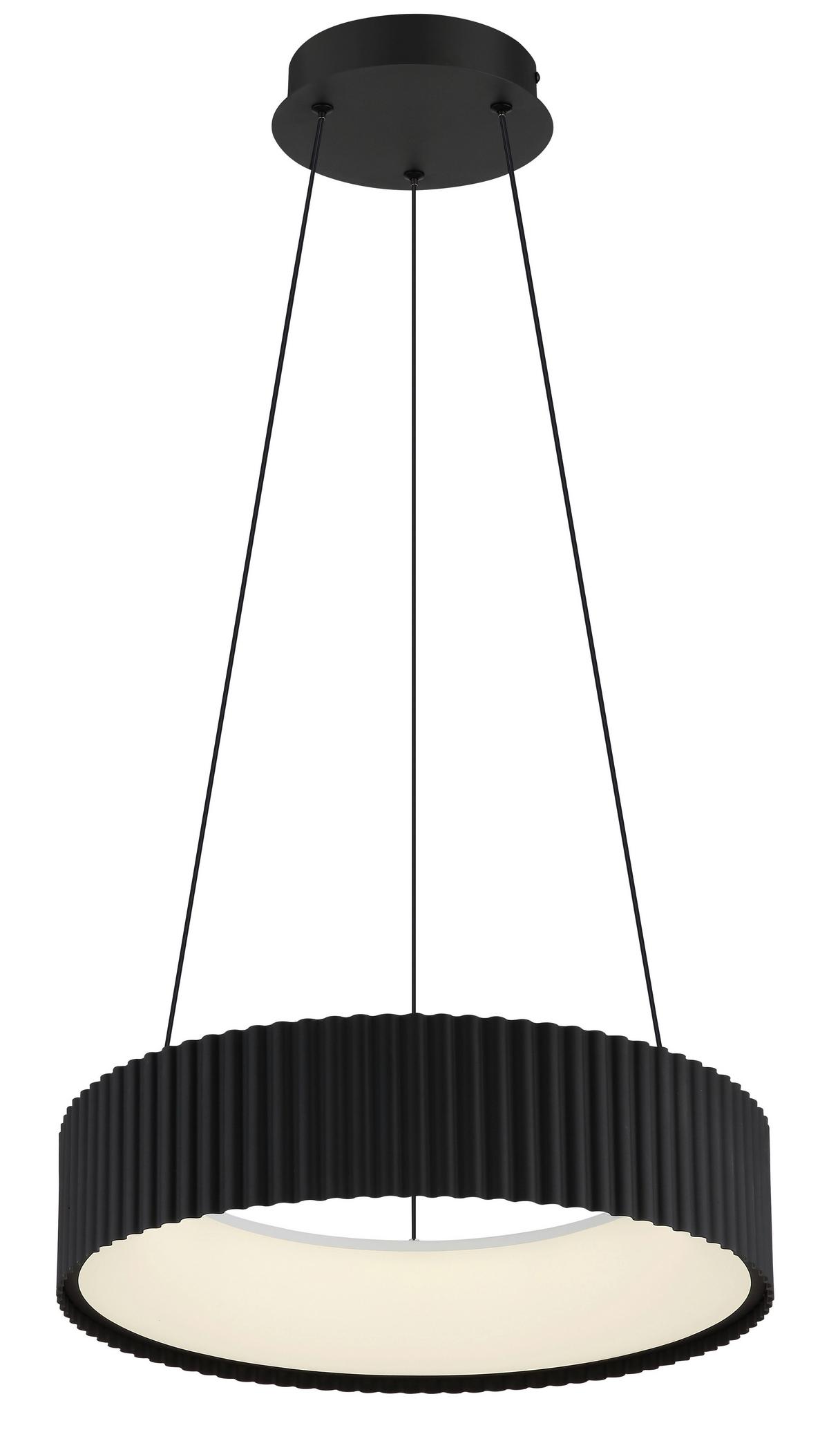 ZÁVĚSNÉ LED SVÍTIDLO KEMP - bílá/černá, Basics, kov/plast (46/12cm) - Globo