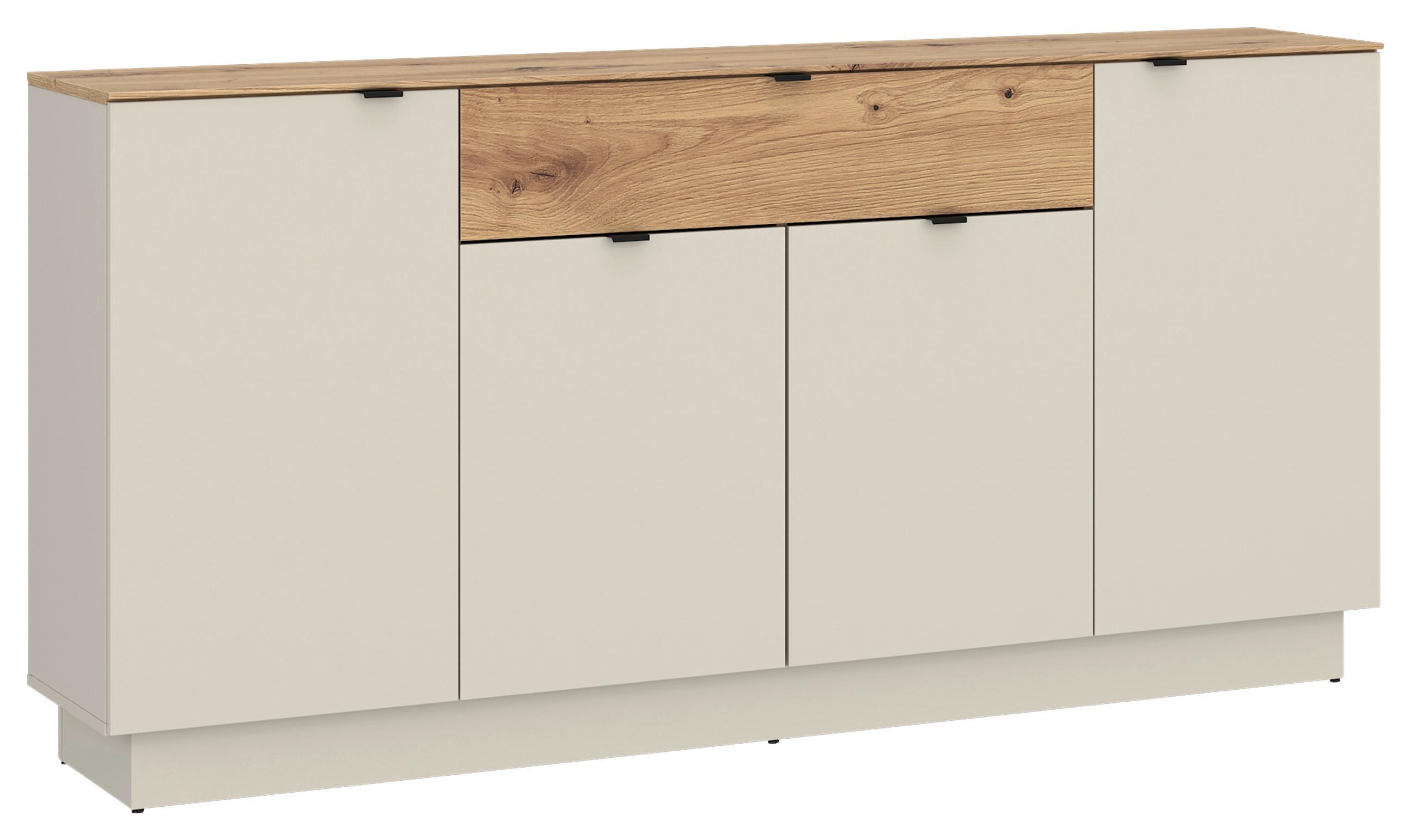 Sideboard Viona Kaschmir/Eiche B: 180cm - Kaschmir/Eiche Artisan, Basics, Holzwerkstoff (180/90/40cm)
