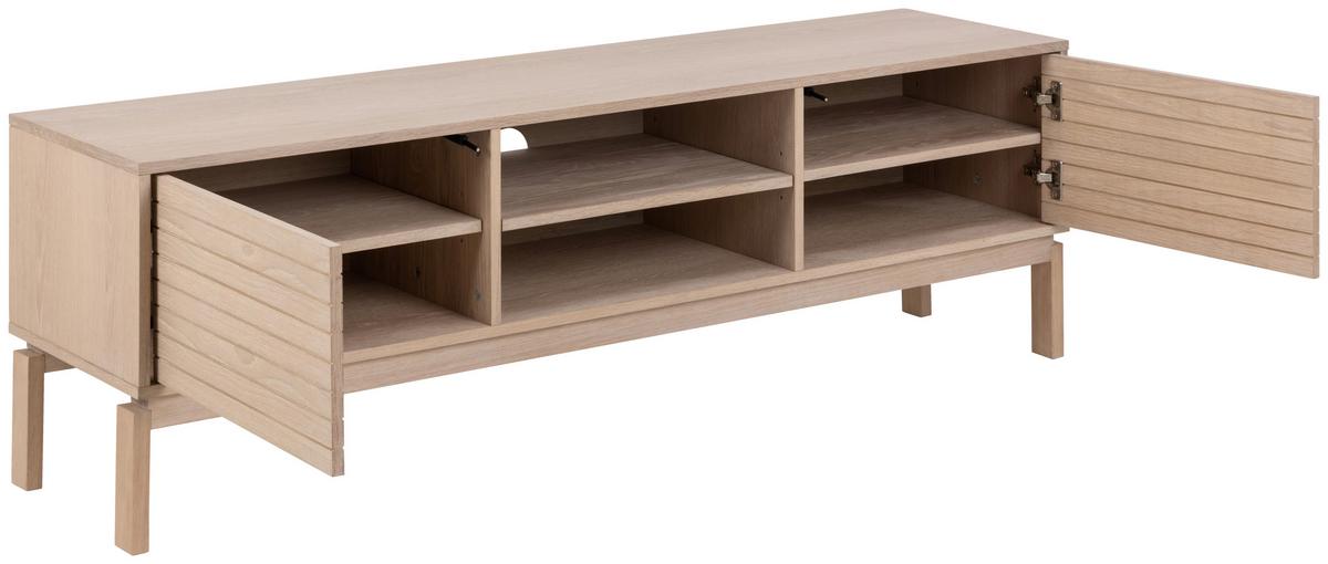 Nízka komoda LINLEY dyha - biela/farba duba, Design, drevo/kompozitné drevo (160/50/40cm) - Livetastic