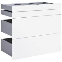 Schubladeneinsatz Unit Weiß B: 91 Cm 4 Fächer - Weiß Hochglanz, MODERN, Holzwerkstoff (91/83/47cm) - Ondega
