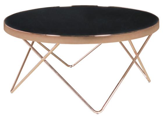 Couchtisch D: ca. 82 cm - Schwarz/Kupferfarben, Design, Glas/Metall (82/82/39cm) - Livetastic Couchtisch D: ca. 82 cm - Schwarz/Kupferfarben, Design, Glas/Metall (82/82/39cm) - Livetastic