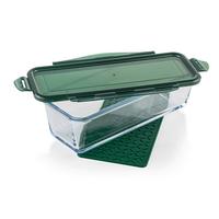Frischhaltedose Nicer Dicer Ca. 1,8 L Mit Deckel 3--Teilig. - Transparent/Grün, Basics, Glas/Kunststoff (1,8l) - Genius