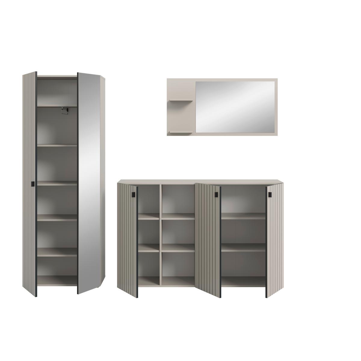 Garderobe Station Kaschmir B: 235cm - Kaschmir, Design, Holzwerkstoff (235/192/37cm) - MID.YOU