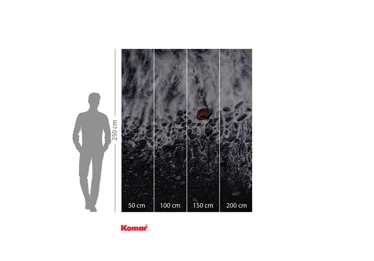 Vliestapete Red Rock - Schwarz/Weiß, Basics (200/250cm) - Komar