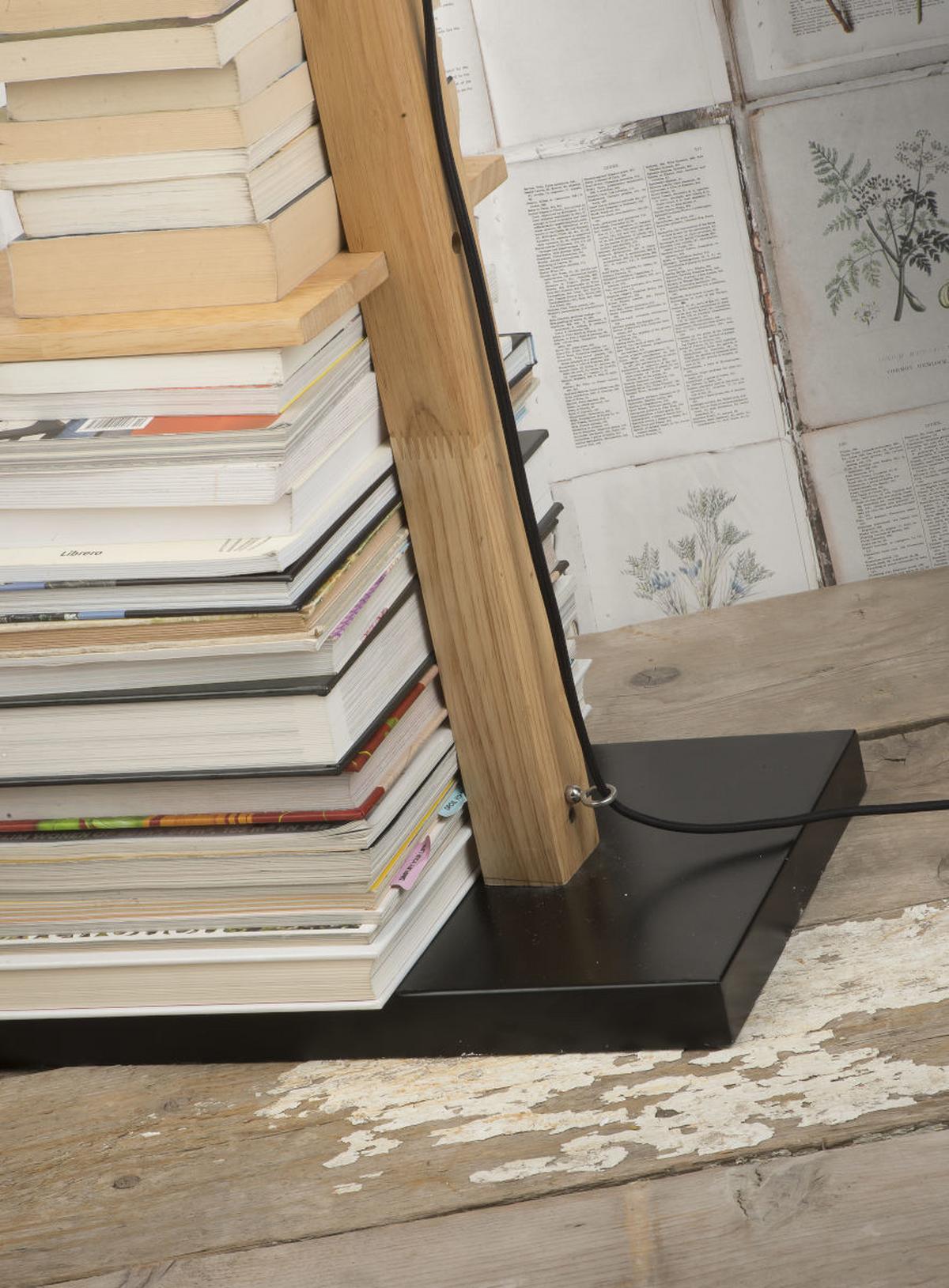 Stehlampe Holz Cambridge Dimmbar Schwarz/braun - Schwarz, Design, Holz/Metall (30/168/49cm) - It's about Romi