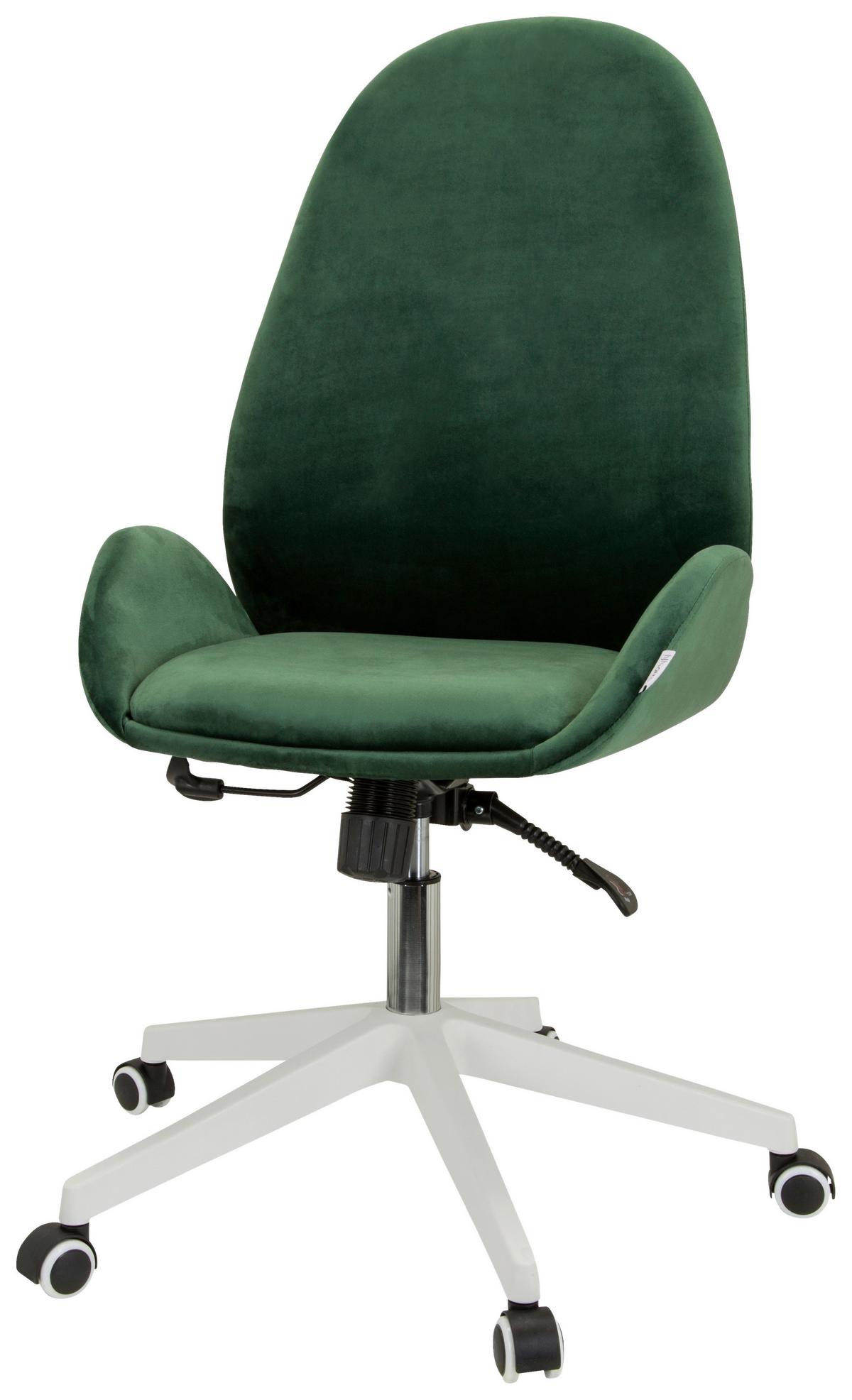 Drehstuhl Avea Mit Wippfunktion Grün - Weiß/Grün, Basics, Kunststoff/Textil (56/104/58cm) - MID.YOU