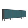 Sideboard Mailand Anthrazit/petrol B: 263,5cm - Anthrazit/Petrol, MODERN, Holzwerkstoff (263,5/86/33cm) - MID.YOU