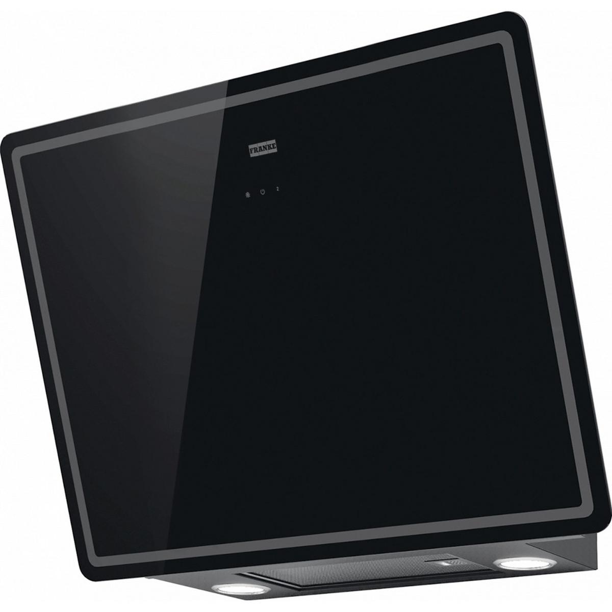 Dunstabzugshaube Lago Flg 605 Bk/Dg - Schwarz, MODERN, Glas/Metall (60/45/38,5cm) - Franke