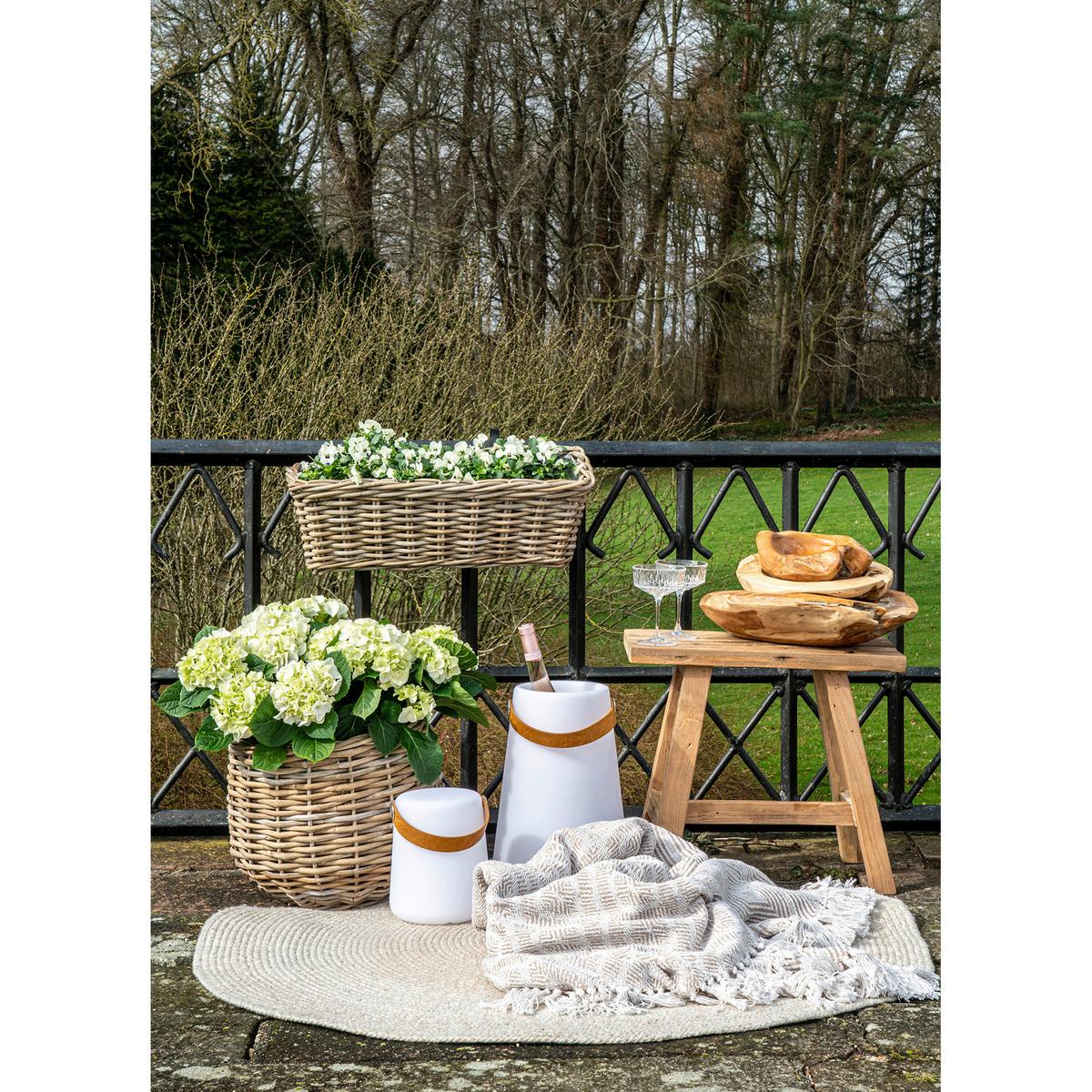 Hocker Barcelona Teakfarben B: 50cm - Teakfarben, Basics, Holz (50/45/25cm) - MID.YOU