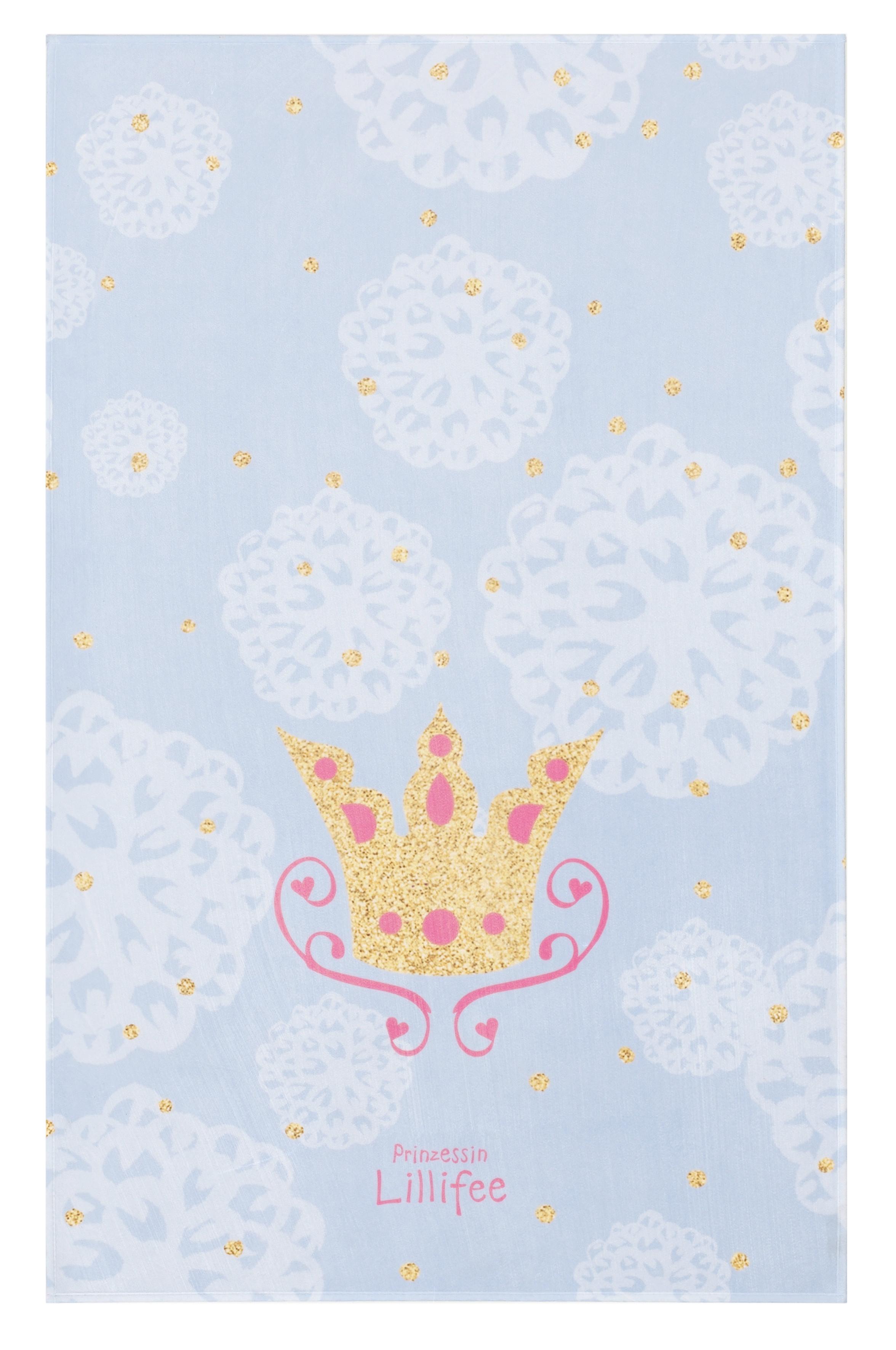 Kinderteppich Krone Blau Prinzessin Lillifee 100x160 cm