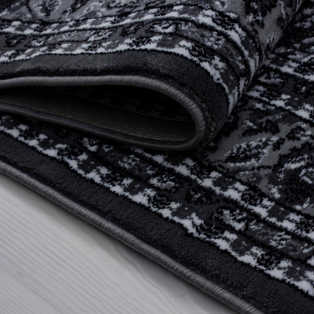 Orientalischer Webteppich Grau Marrakesh 200x290 cm - Schwarz/Grau, KONVENTIONELL, Textil (200/290cm)