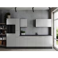 Küchenleerblock Oliver Grau, Weiß B: 310 Cm - Weiß/Grau, Design, Holzwerkstoff (310cm) - Respekta