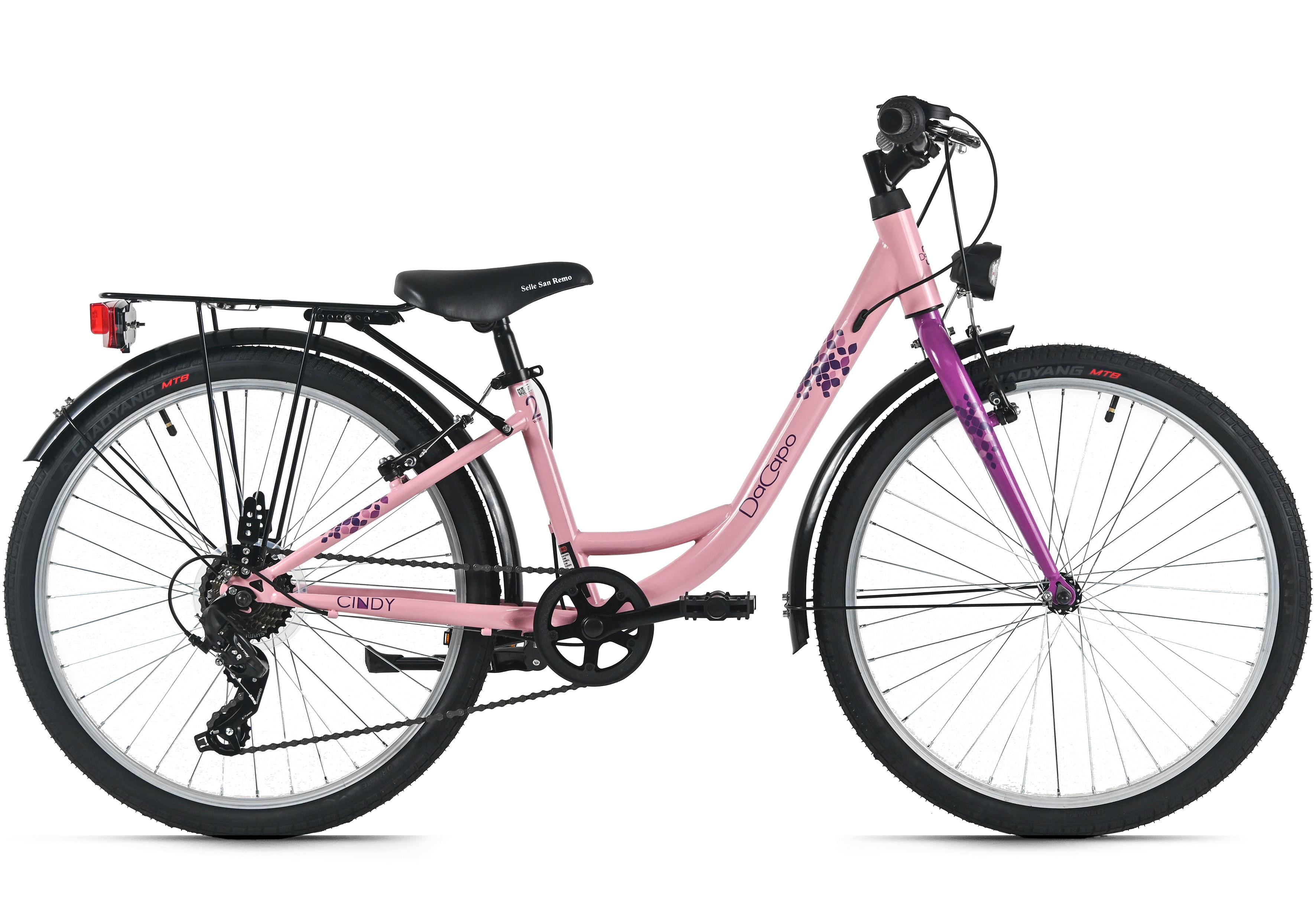 Dacapo Kinderfahrrad Rosa - Pink, Basics, Metall