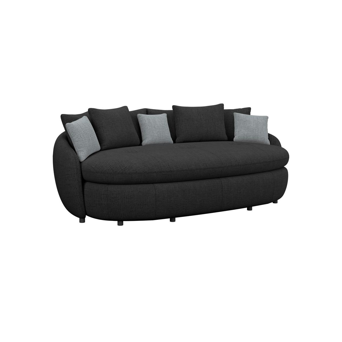 Mega pohovka ARUBA 2, čierna/antracitová ženilka - čierna, Trend, textil/plast (238/80/140cm) - Luca Bessoni