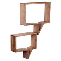 Wandregal-set Mumbai B 50 Cm Akazienholz - MODERN, Holz (50/49/13cm) - MID.YOU