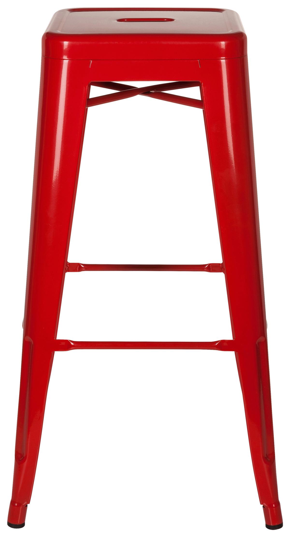 Barhocker Vantaggio High Stapelbar Rot Bis 150 Kg - Rot, Basics, Metall (44/77/44cm) - MID.YOU