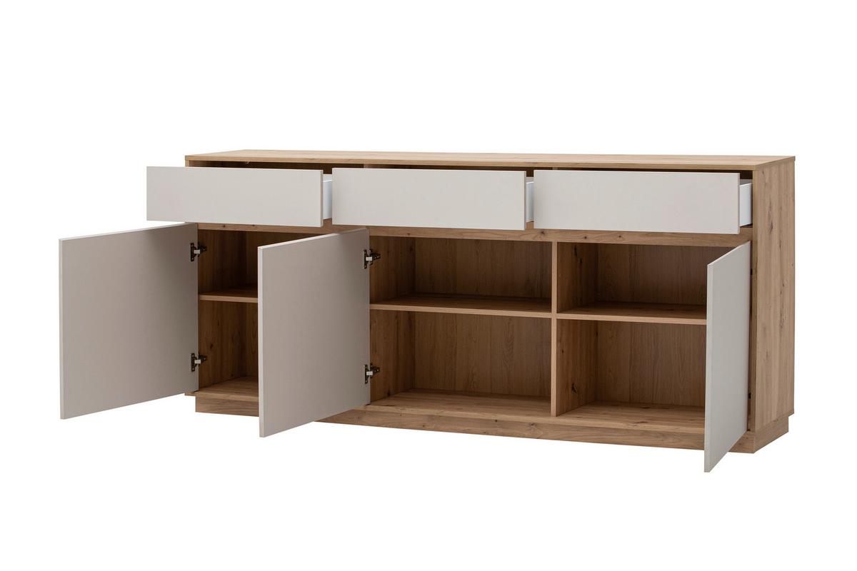 Sideboard Sonora Eiche Artisan B: 202cm - Kaschmir/Eiche Artisan, Design, Holzwerkstoff (202/89/40cm) - MID.YOU