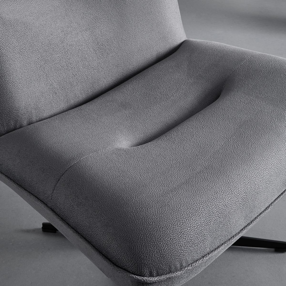 Křeslo SELENA - šedá/černá, Moderní, kov/dřevo (73/87/79cm) - Bessagi Home