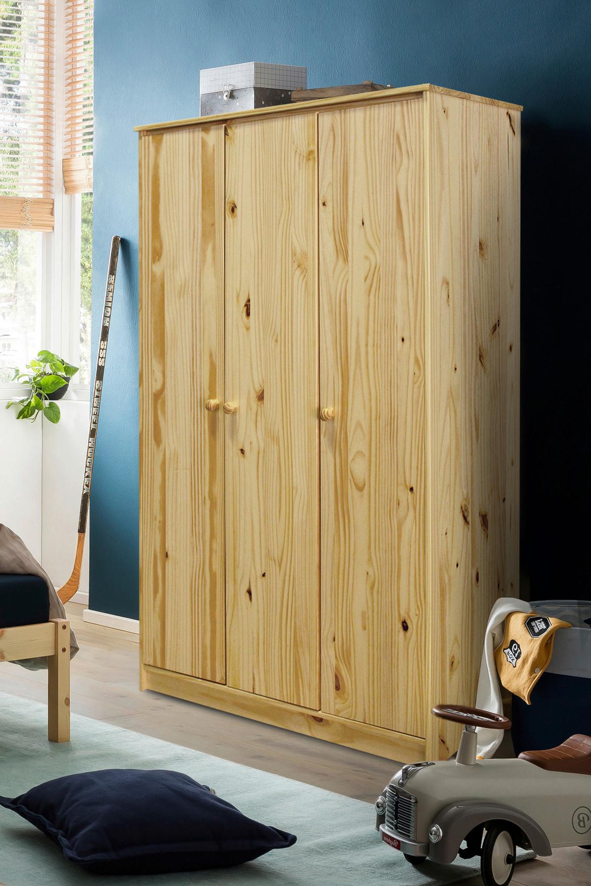 Kleiderschrank Naturfarben B: 107cm - Naturfarben, Natur, Holz (107/175/50cm) - Livetastic