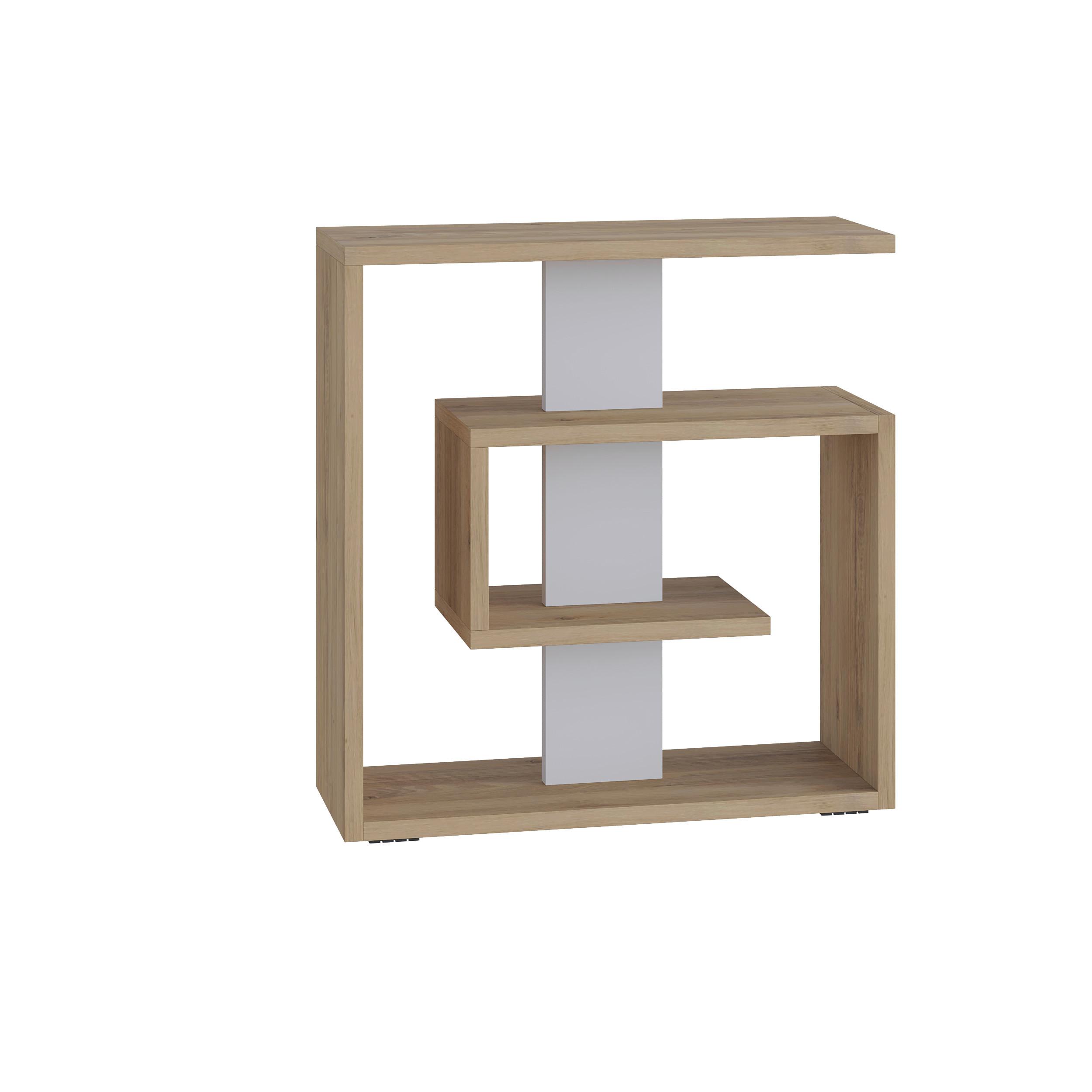 Beistelltisch Saly Eichefarben/weiß B: 20 Cm - Eichefarben/Weiß, Design, Holzwerkstoff (55/20/57cm) - Livetastic