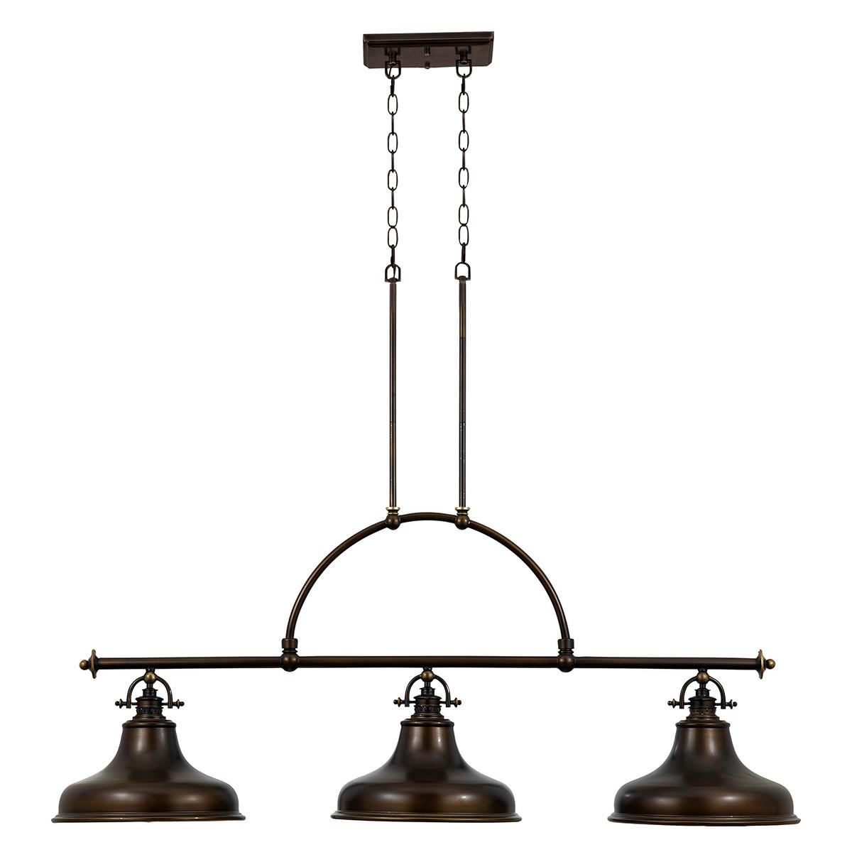 Hängeleuchte H: Ca. 73 Cm 3-Flammig Bronzefarben - Bronzefarben, Design, Glas/Metall (133.3/34,3/73cm) - Elstead Lighting