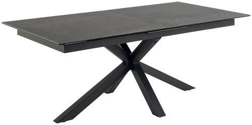 Esstisch ausziehbar Heaven 200-240x100x75,5 cm Schwarz - Schwarz, Design, Keramik/Metall (200-240/100/75,5cm) - MID.YOU