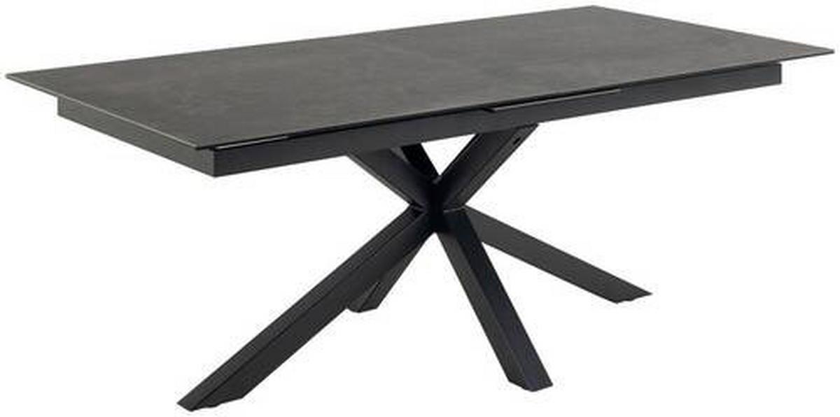 Esstisch Ausziehbar Heaven 200-240x100x75,5 Cm Schwarz - Schwarz, Design, Keramik/Metall (200-240/100/75,5cm) - MID.YOU