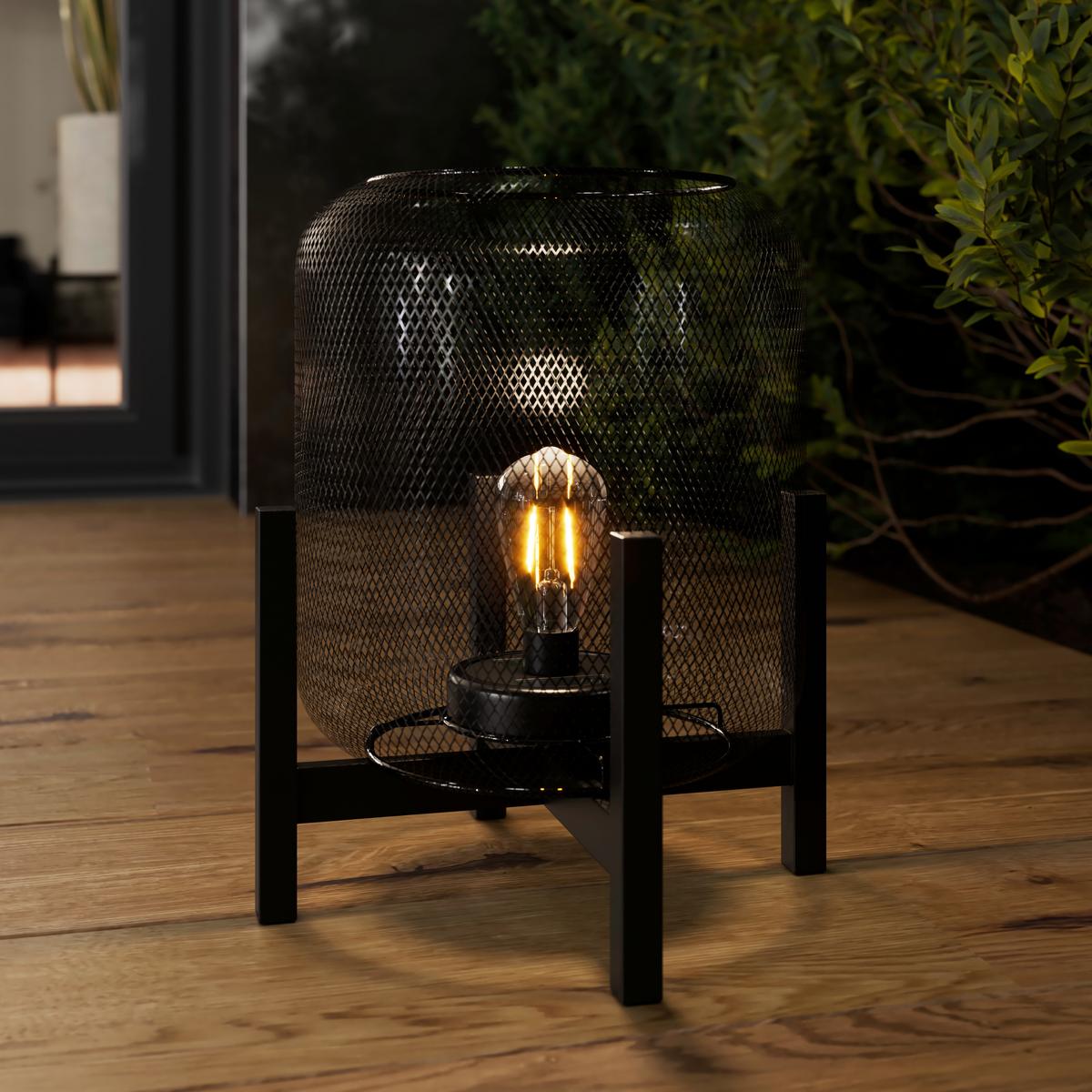 SOLÁRNE SVIETIDLO KYRA - čierna, Modern, kov/plast (28/47/28cm) - Bessagi Garden