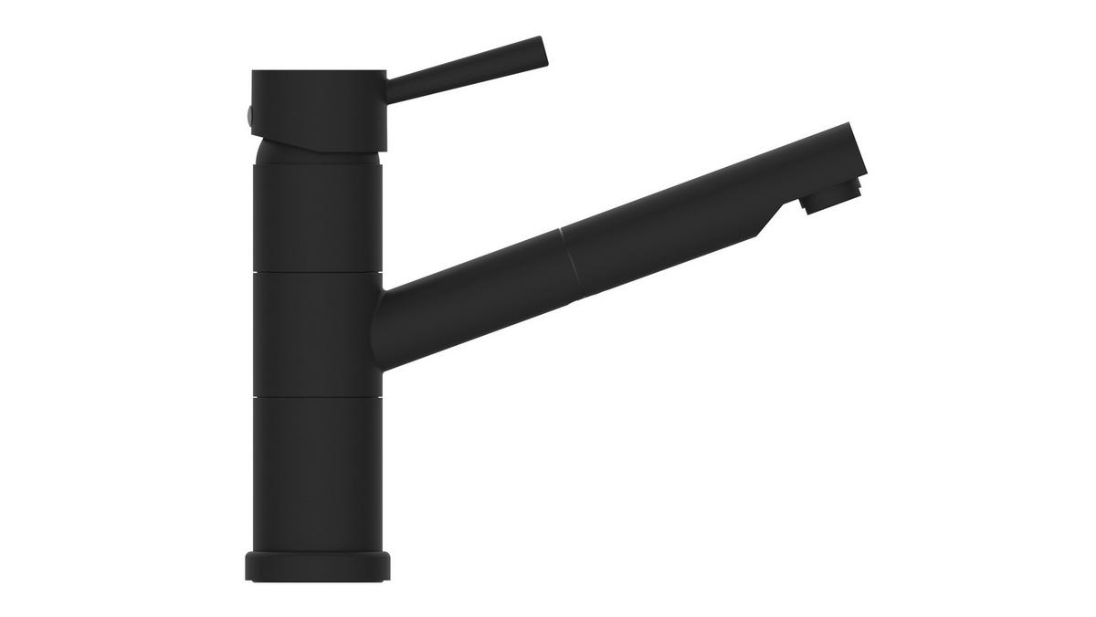 DŘEZOVÁ BATERIE SISTANT PARIS - černá, Basics, kov (5,5/20/23cm) - Sistant