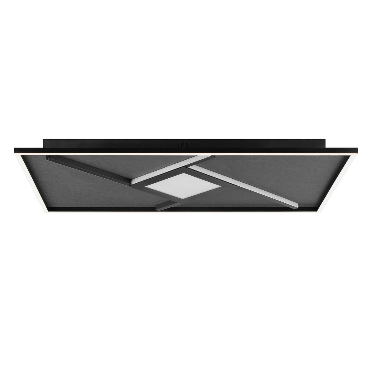 Led-deckenleuchte Hardy Schwarz B: 71 Cm - Schwarz, Design, Kunststoff/Textil (4,7/71/41cm) - Brilliant