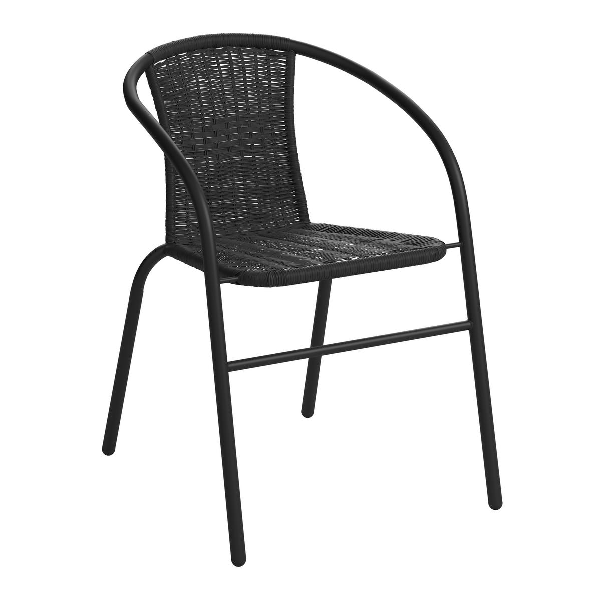 ZÁHRADNÁ STOLIČKA AMORA 1 - čierna/sivá, Basics, kov/plast (52/72/61cm) - Mömax