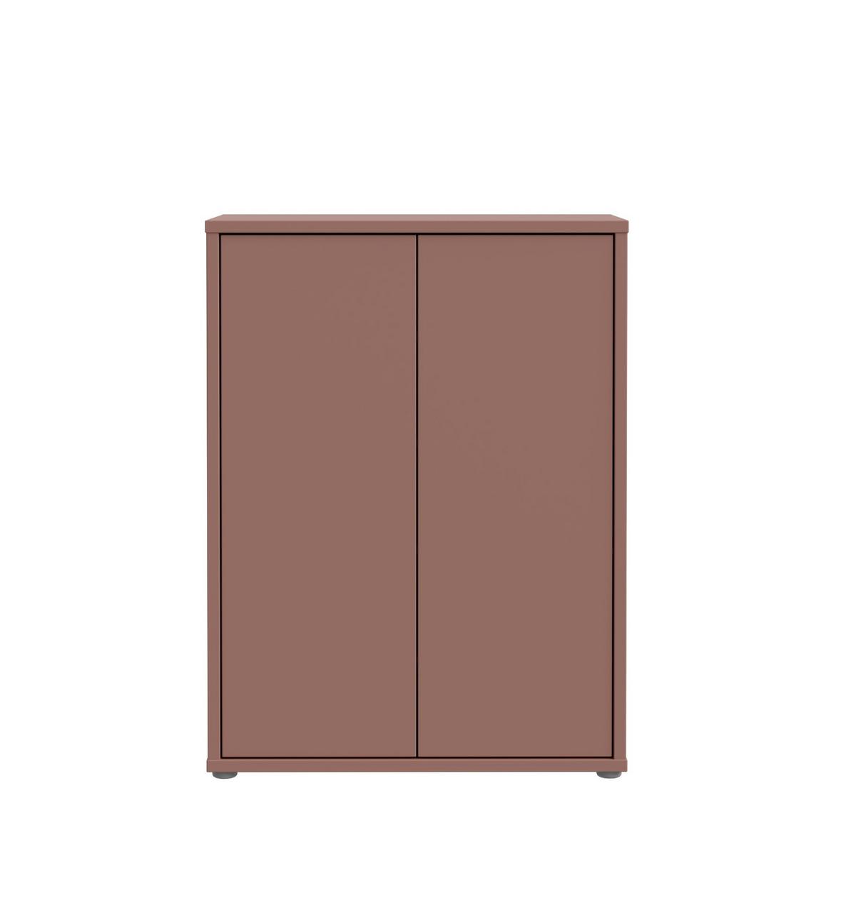 Skříň na boty ALICE terracotta - šedá/terracotta, Moderní, kompozitní dřevo/plast (74,5/99,1/34,9cm)