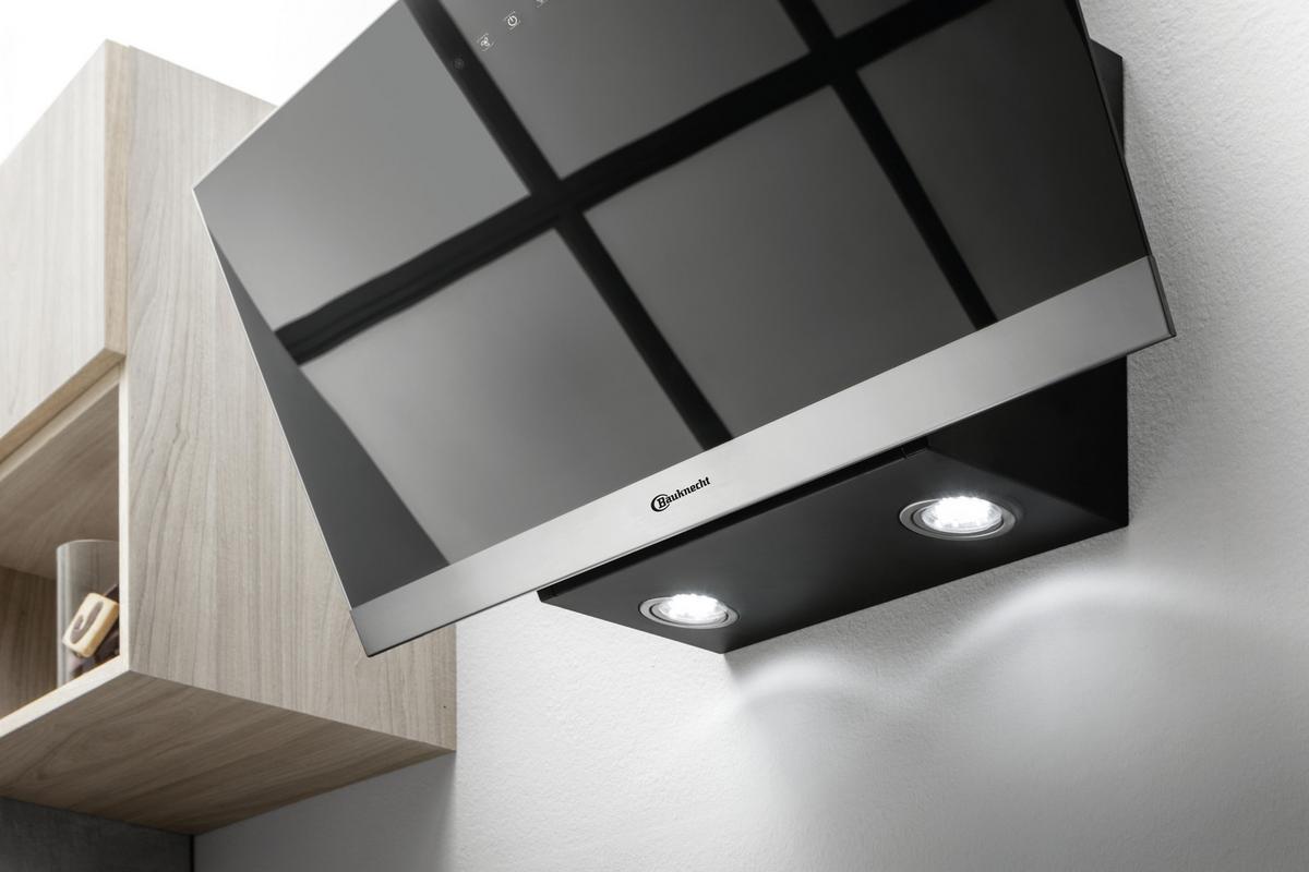 Kopffreihaube Dbhvp 83 Lt K Glas Schwarz B: 80 cm mit Led - Schwarz, Basics (80/104/36,2cm) - Bauknecht