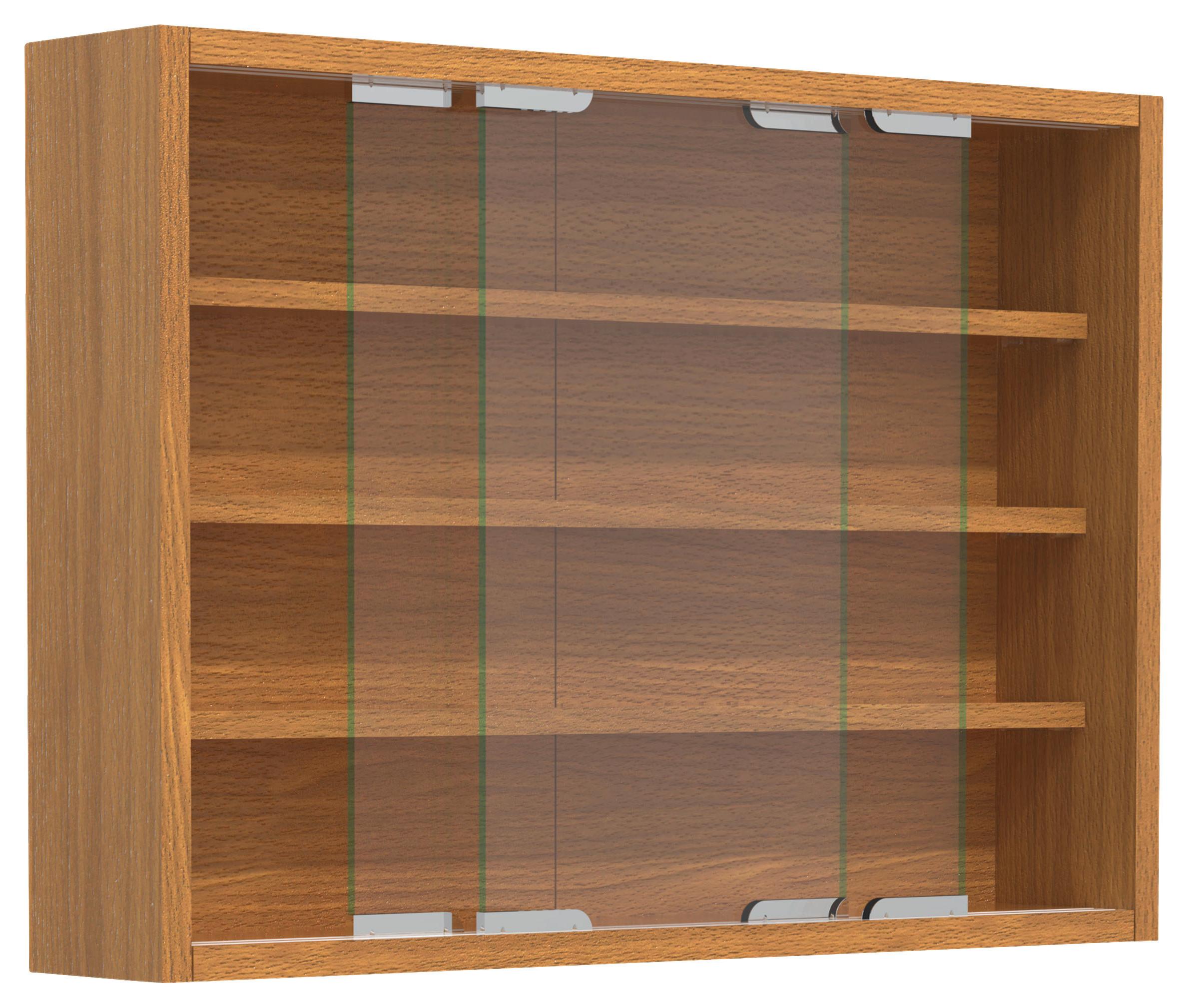 Hängevitrine Agisa M B: 57 cm Buchefarben - Buchefarben, MODERN, Glas/Holzwerkstoff (57/40/10cm) - MID.YOU