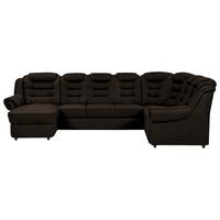 Wohnlandschaft Boston Braun Chenille - Schwarz/Braun, KONVENTIONELL, Textil (165/333/216cm) - Livetastic