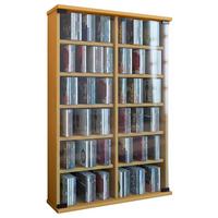 Regál na CD Roma buk - barvy buku, Konvenční, kompozitní dřevo/sklo (60/91,5/18cm) - MID.YOU