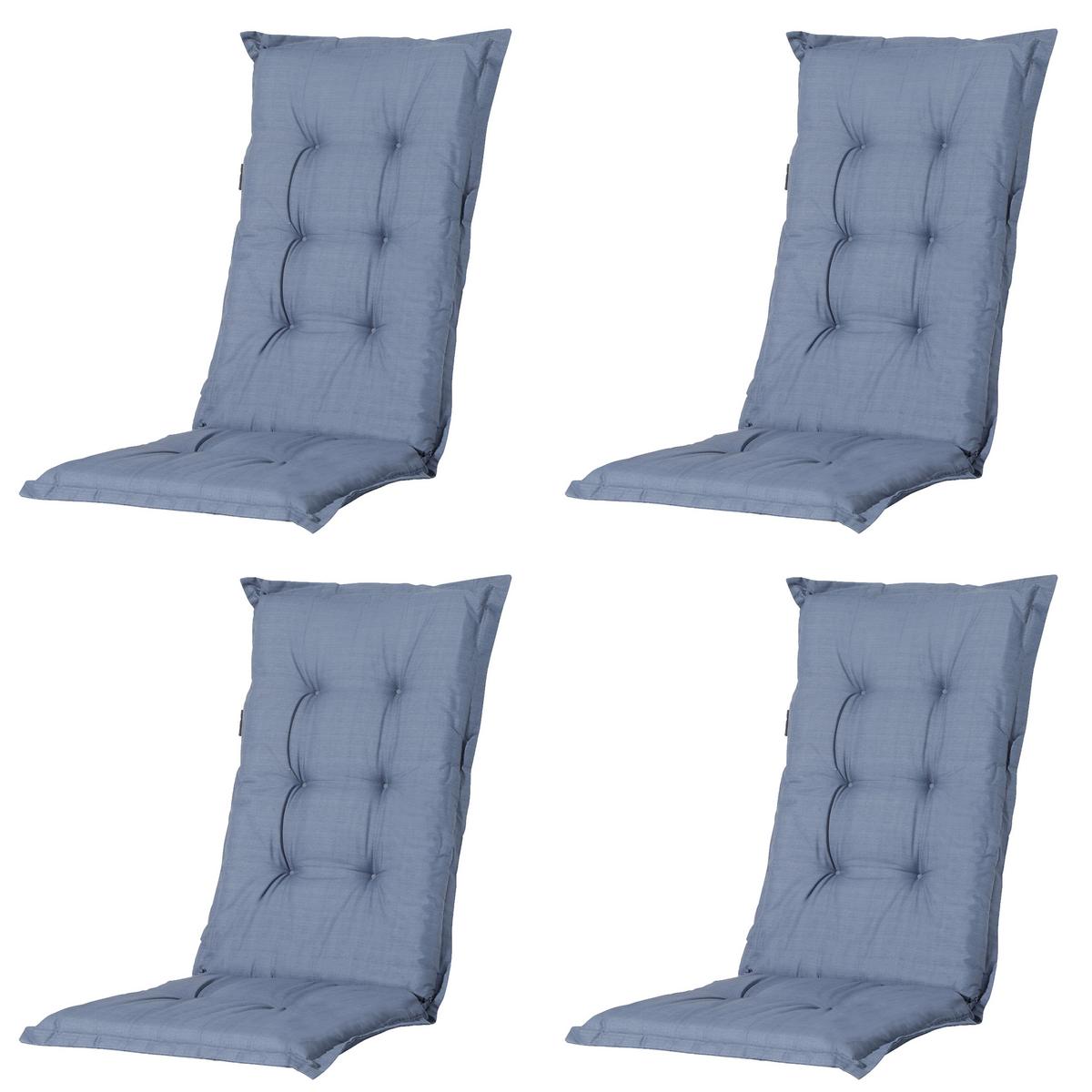 Gartenstuhl-set Tampa+auflagen Set - Blau/Anthrazit, MODERN, Kunststoff/Textil (44/111/50cm) - Gardenson