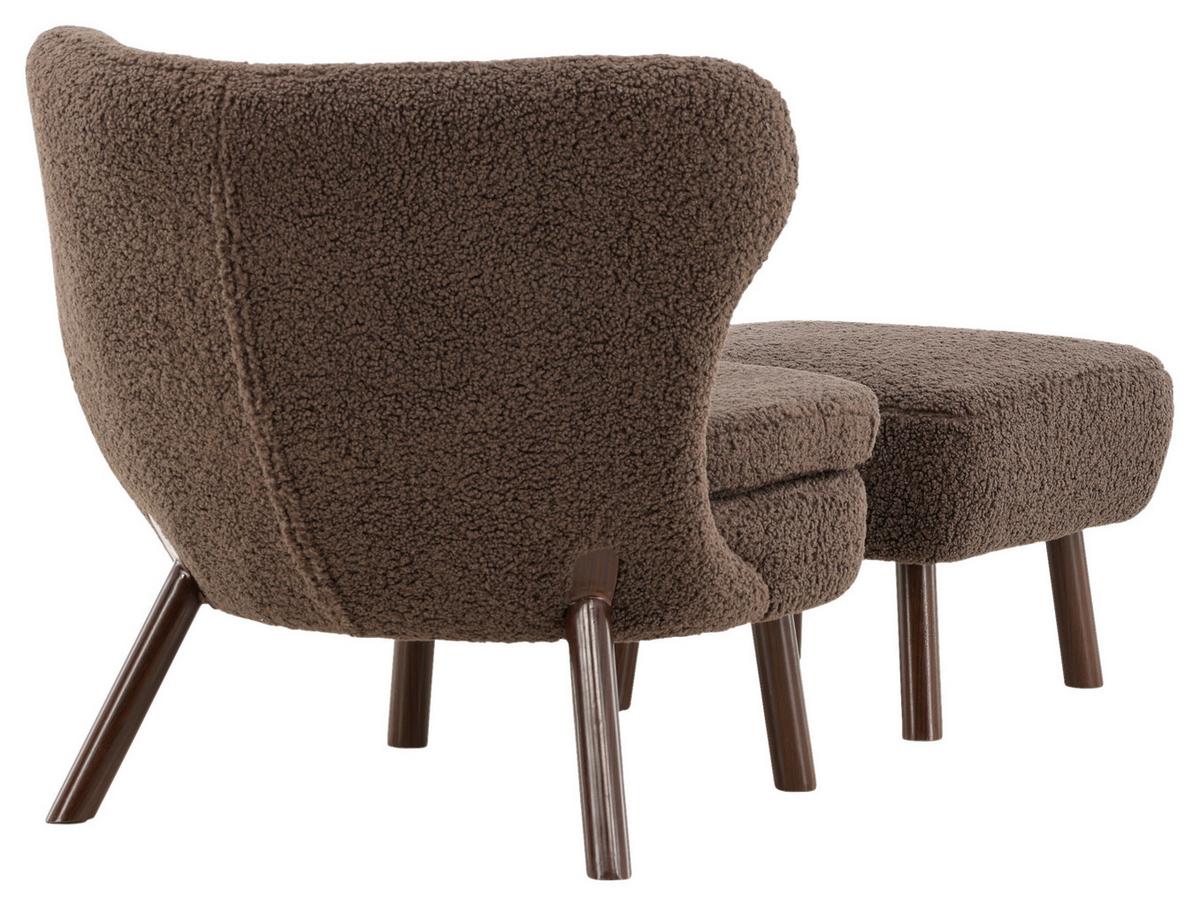 Sesselset Ryxö - Braun, Design, Textil/Metall (60,5/80/85cm) - Livetastic